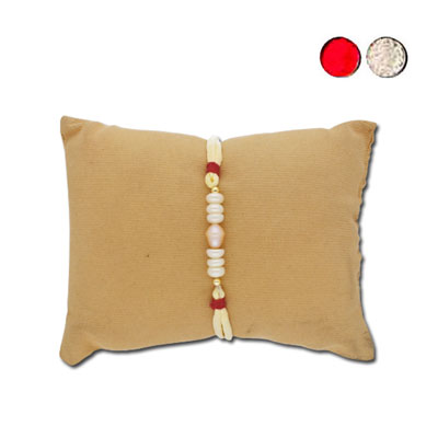 "Embrace Pearl Rakhi - JPJUN-23-050 (Single Rakhi) - Click here to View more details about this Product